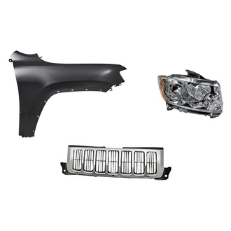 TruParts® - 3-Piece Kit (Passenger Side Headlight, Grille, Front Passenger Side Fender) (Standard Line)