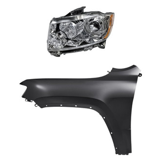 TruParts® - 2-Piece Kit (Driver Side Headlight, Front Driver Side Fender) (Standard Line)
