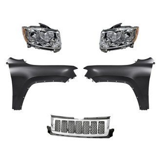 TruParts® - 5-Piece Kit (Driver and Passenger Side Headlights, Grille, Driver and Passenger Side Fenders) (Standard Line)