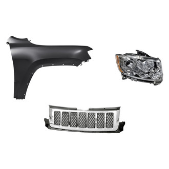 TruParts® - 3-Piece Kit (Passenger Side Headlight, Grille, Front Passenger Side Fender) (Standard Line)