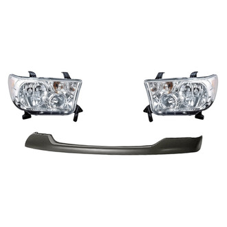 TruParts® - 3-Piece Kit (Driver and Passenger Side Headlights, Front Upper Bumper Cover) (Standard Line)