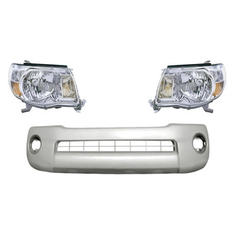 TruParts® - 3-Piece Kit (Driver and Passenger Side Headlights, Front Bumper Cover) (Standard Line)
