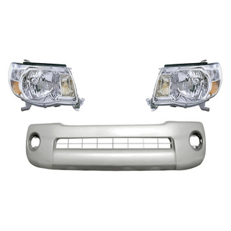 TruParts® - 3-Piece Kit (Driver and Passenger Side Headlights, Front Bumper Cover) (Standard Line)