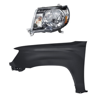 TruParts® - 2-Piece Kit (Driver Side Headlight, Front Driver Side Fender) (Standard Line)