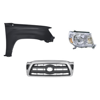 TruParts® - 3-Piece Kit (Passenger Side Headlight, Grille, Front Passenger Side Fender) (Standard Line)