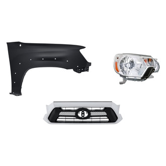 TruParts® - 3-Piece Kit (Passenger Side Headlight, Grille, Front Passenger Side Fender) (Standard Line)
