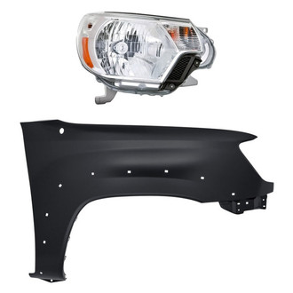 TruParts® - 2-Piece Kit (Passenger Side Headlight, Front Passenger Side Fender) (Standard Line)