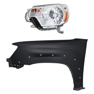 TruParts® - 2-Piece Kit (Driver Side Headlight, Front Driver Side Fender) (Standard Line)