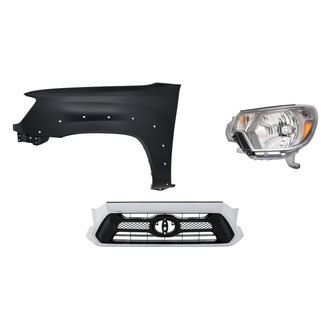 TruParts® - 3-Piece Kit (Driver Side Headlight, Grille, Front Driver Side Fender) (Standard Line)