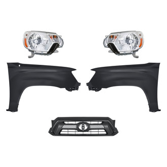 TruParts® - 5-Piece Kit (Driver and Passenger Side Headlights, Grille, Driver and Passenger Side Fenders) (Standard Line)