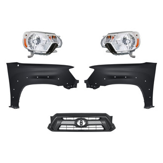 TruParts® - 5-Piece Kit (Driver and Passenger Side Headlights, Grille, Driver and Passenger Side Fenders) (Standard Line)