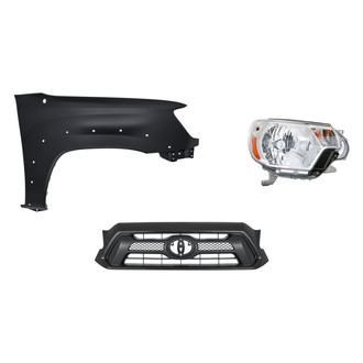 TruParts® - 3-Piece Kit (Passenger Side Headlight, Grille, Front Passenger Side Fender) (Standard Line)