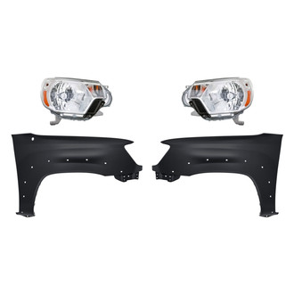 TruParts® - 4-Piece Kit (Driver and Passenger Side Headlights, Driver and Passenger Side Fenders) (CAPA Certified)