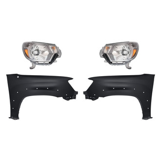 TruParts® - 4-Piece Kit (Driver and Passenger Side Headlights, Driver and Passenger Side Fenders) (CAPA Certified)