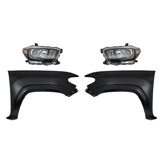 TruParts® - 4-Piece Kit (Driver and Passenger Side Headlights, Driver and Passenger Side Fenders) (CAPA Certified)