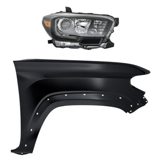 TruParts® - 2-Piece Kit (Passenger Side Headlight, Front Passenger Side Fender) (Standard Line)
