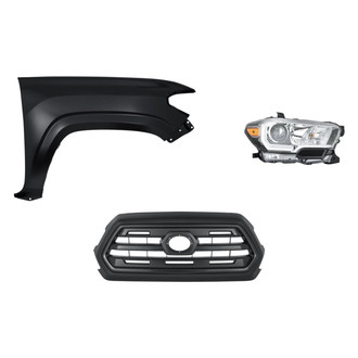 TruParts® - 3-Piece Kit (Passenger Side Headlight, Grille, Front Passenger Side Fender) (Standard Line)