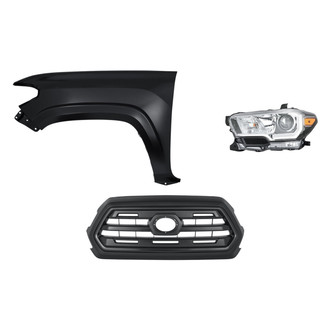 TruParts® - 3-Piece Kit (Driver Side Headlight, Grille, Front Driver Side Fender) (Standard Line)