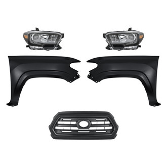 TruParts® - 5-Piece Kit (Driver and Passenger Side Headlights, Grille, Driver and Passenger Side Fenders) (Standard Line)