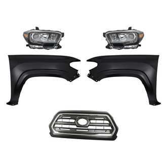 TruParts® - 5-Piece Kit (Driver and Passenger Side Headlights, Grille, Driver and Passenger Side Fenders) (Standard Line)