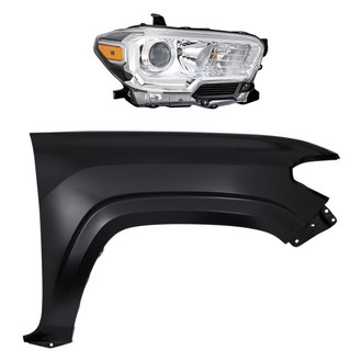 TruParts® - 2-Piece Kit (Passenger Side Headlight, Front Passenger Side Fender) (CAPA Certified)