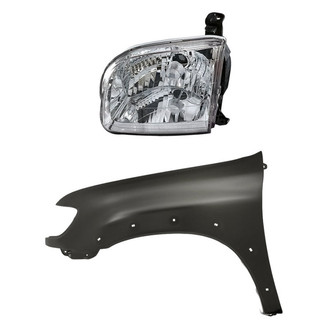 TruParts® - 2-Piece Kit (Driver Side Headlight, Front Driver Side Fender) (Standard Line)