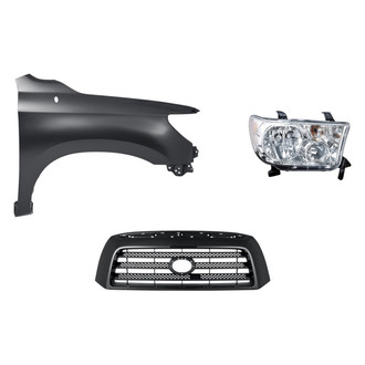 TruParts® - 3-Piece Kit (Passenger Side Headlight, Grille, Front Passenger Side Fender) (Standard Line)
