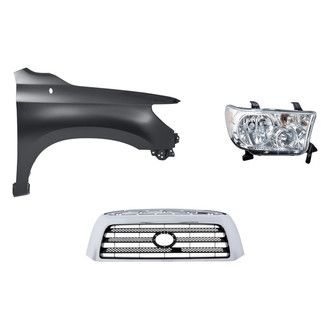 TruParts® - 3-Piece Kit (Passenger Side Headlight, Grille, Front Passenger Side Fender) (Standard Line)