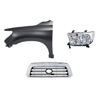 TruParts® - 3-Piece Kit (Driver Side Headlight, Grille, Front Driver Side Fender) (Standard Line)