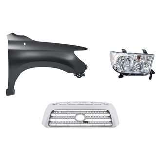 TruParts® - 3-Piece Kit (Passenger Side Headlight, Grille, Front Passenger Side Fender) (Standard Line)