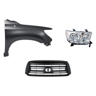 TruParts® - 3-Piece Kit (Passenger Side Headlight, Grille, Front Passenger Side Fender) (Standard Line)