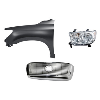 TruParts® - 3-Piece Kit (Driver Side Headlight, Grille, Front Driver Side Fender) (Standard Line)