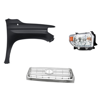 TruParts® - 3-Piece Kit (Passenger Side Headlight, Grille, Front Passenger Side Fender) (Standard Line)
