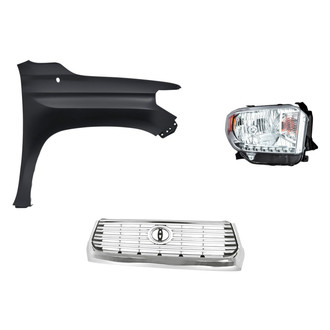 TruParts® - 3-Piece Kit (Passenger Side Headlight, Grille, Front Passenger Side Fender) (Standard Line)