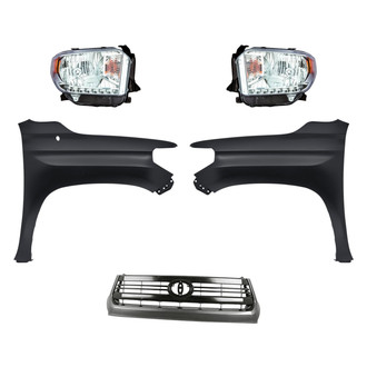 TruParts® - 5-Piece Kit (Driver and Passenger Side Headlights, Grille, Driver and Passenger Side Fenders) (Standard Line)