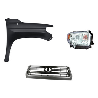 TruParts® - 3-Piece Kit (Passenger Side Headlight, Grille, Front Passenger Side Fender) (Standard Line)
