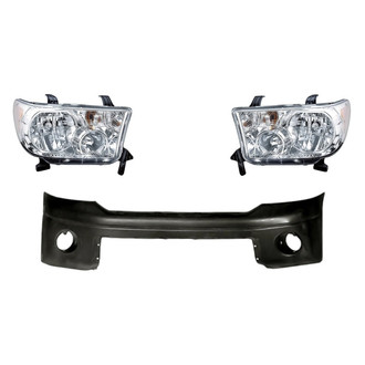 TruParts® - 3-Piece Kit (Driver and Passenger Side Headlights, Front Bumper Cover) (Standard Line)