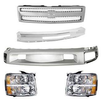 TruParts® - 5-Piece Kit (Driver and Passenger Side Headlights, Front Bumper Deflector, Front Bumper Face Bar, Grille) (Standard Line)