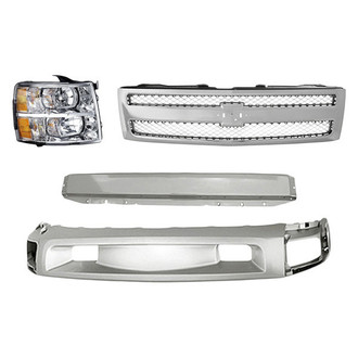 TruParts® - 4-Piece Kit (Passenger Side Headlight, Front Bumper Deflector, Front Bumper Reinforcement, Grille) (Standard Line)