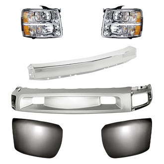 TruParts® - 6-Piece Kit (Driver and Passenger Side Headlights, Front Bumper Deflector, Front Bumper Face Bar, Front Driver and Passenger Side Bumper Ends) (Standard Line)