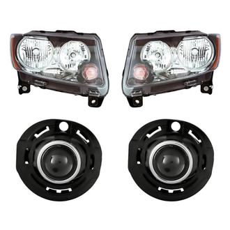 TruParts® - 4-Piece Kit (Driver and Passenger Side Headlights, Driver and Passenger Side Fog Lights) (Standard Line)