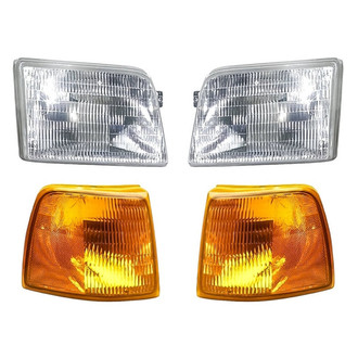 TruParts® - 4-Piece Kit (Driver and Passenger Side Headlights, Driver and Passenger Side Turn Signal/Corner Lights) (Standard Line)