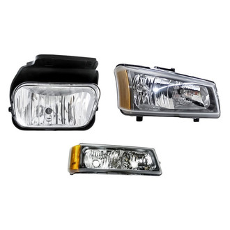 TruParts® - 3-Piece Kit (Passenger Side Headlight, Passenger Side Fog Light, Passenger Side Turn Signal/Parking Light) (Standard Line)