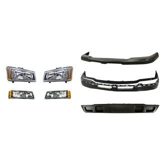 TruParts® - 7-Piece Kit (Driver and Passenger Side Headlights, Front Bumper Air Deflector, Front Bumper Face Bar, Front Upper Bumper Cover, Driver and Passenger Side Turn Signal/Parking Lights) (Standard Line)