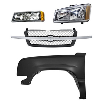 TruParts® - 4-Piece Kit (Driver Side Headlight, Grille, Front Driver Side Fender, Driver Side Turn Signal/Parking Light) (Standard Line)