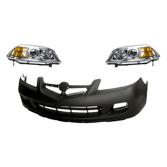 TruParts® - 3-Piece Kit (Driver and Passenger Side Headlights, Front Bumper Cover) (Standard Line)