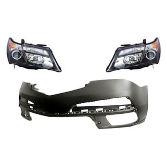 TruParts® - 3-Piece Kit (Driver and Passenger Side Headlights, Front Bumper Cover) (Standard Line)