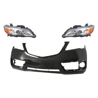 TruParts® - 3-Piece Kit (Driver and Passenger Side Headlights, Front Bumper Cover) (CAPA Certified)