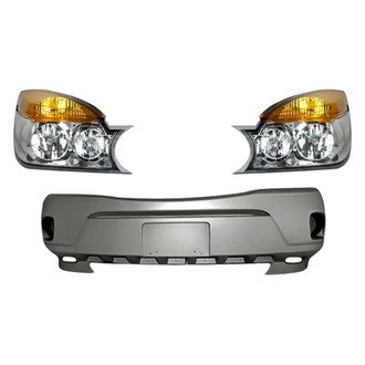 TruParts® - 3-Piece Kit (Driver and Passenger Side Headlights, Front Bumper Cover) (Standard Line)