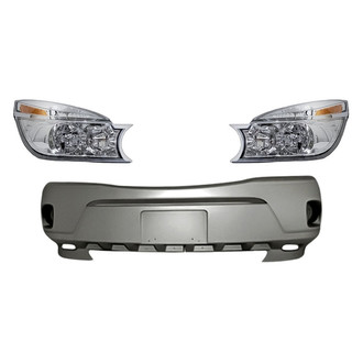 TruParts® - 3-Piece Kit (Driver and Passenger Side Headlights, Front Bumper Cover) (Standard Line)
